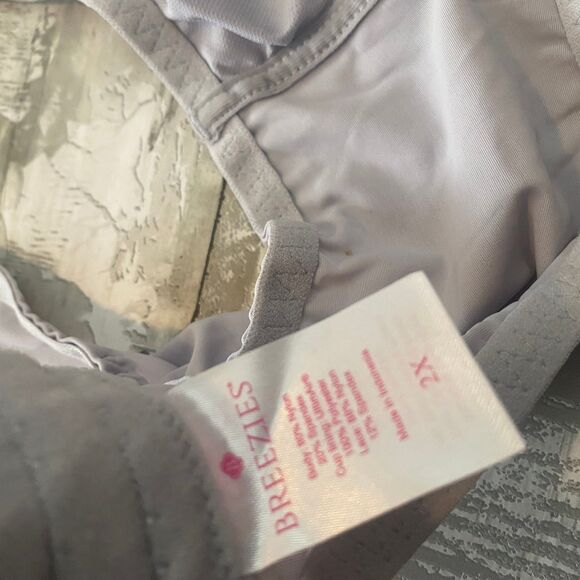 Breezies Wire-free grey lace bra bralette 2X - Picture 5 of 6